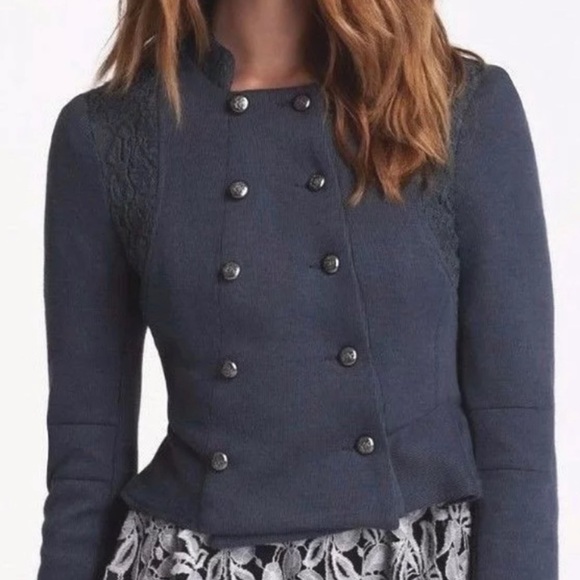 New We The Free People Victorian Lace Jacket Military Western Size 2 - Picture 12 of 12